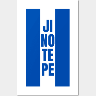 Jinotepe City in Nicaraguan Flag Colors Vertical Posters and Art